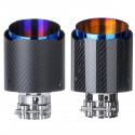 54MM Inlet 101MM Outlet Car Carbon Fiber Stainless Steel Car Rear Exhaust Tip Pipe Muffler Adapter Reducer Connector