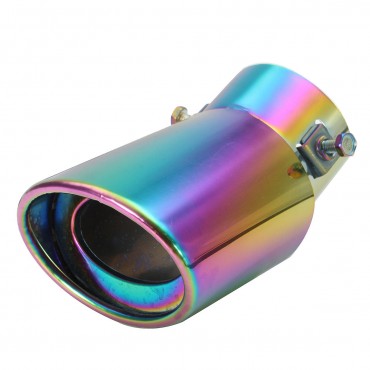 60mm Stainless Steel Universal Curved Car Exhaust Muffler Pipe For Chevrolet Toyota Ford Suzuki