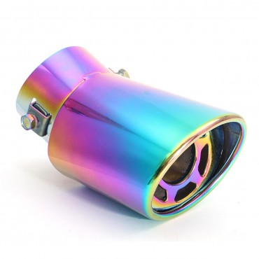 60mm Stainless Steel Universal Curved Car Rear Exhaust Pipe Muffler Tip