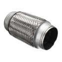 63.5mm x 152mm Double-layer Car Modification Woven Exhaust Muffler Stainless Steel Exhaust Pipe