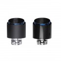 63MM Inlet 114MM Outlet Car Carbon Fiber Stainless Steel Car Rear Exhaust Tip Pipe Muffler Adapter Reducer Connector