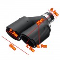 63MM Universal Real Carbon Fiber Matte Black Exhaust Muffler Tip End Tail Pipe