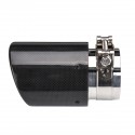 Car Exhaust Tip Glossy Black Carbon Fiber End Pipe Muffler Universal 80mm 101mm