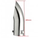 Chrome 60mm Car Curved Exhaust Tail Tip End Pipe Blow Down Bumper Trim Steel
