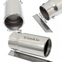 Round Universal Fits Car Stainless Steel Exhaust Tailpipe Tip Muffler Chrome