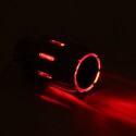 Stainless Exhaust Muffler Tip 63mm IN 89mm OUT With Blue Red LED Light Clamp-on