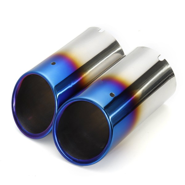 Stainless Steel Car Exhaust Muffler Tail Pipe Tip Pair For Audi Q5 A1 A3 A5 A4 B8