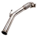 Stainless Steel Exhaust Muffler Decat Downpipe For VW Golf MK5 MK6 2.0 GTI 2005-2012