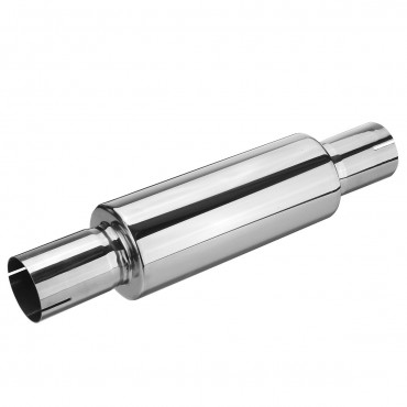 Universal 2.5'' ID 17'' Long Resonator Exhaust Muffler Silencer Stainless Steel