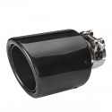 Universal 2inch 54-101mm Glossy Black Carbon Fiber Car Exhaust Tip End Pipe Muffler