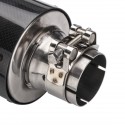 Universal 2inch 54-101mm Glossy Black Carbon Fiber Car Exhaust Tip End Pipe Muffler