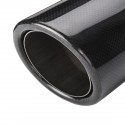 Universal 2inch 54-101mm Glossy Black Carbon Fiber Car Exhaust Tip End Pipe Muffler