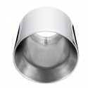 Universal Stainless Steel Exhaust Muffler Double Wall Round Slant 2.5 Inch Inelt 4 Inch Outlet