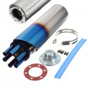 100mm Grilled Blue Stainless Rotating Slip-on Exhaust Muffler Pipe For Motorcycle