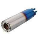 100mm Grilled Blue Stainless Rotating Slip-on Exhaust Muffler Pipe For Motorcycle