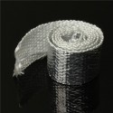 1m Chrome Exhaust Thermal Heat Wrap Tailpipes Down Pipe Kit Car Motorcycle