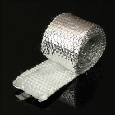 1m Chrome Exhaust Thermal Heat Wrap Tailpipes Down Pipe Kit Car Motorcycle