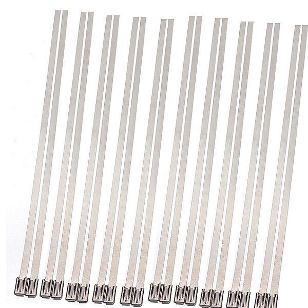20pcs Stainless Steel Exhaust Insulating Fiber Glass Wrap Pipe Tie