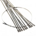 20pcs Stainless Steel Exhaust Insulating Fiber Glass Wrap Pipe Tie