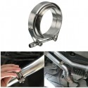 2.5Inch V-Band Clamp with Flanges Exhaust Down Pipe Universal Stainless 63mm