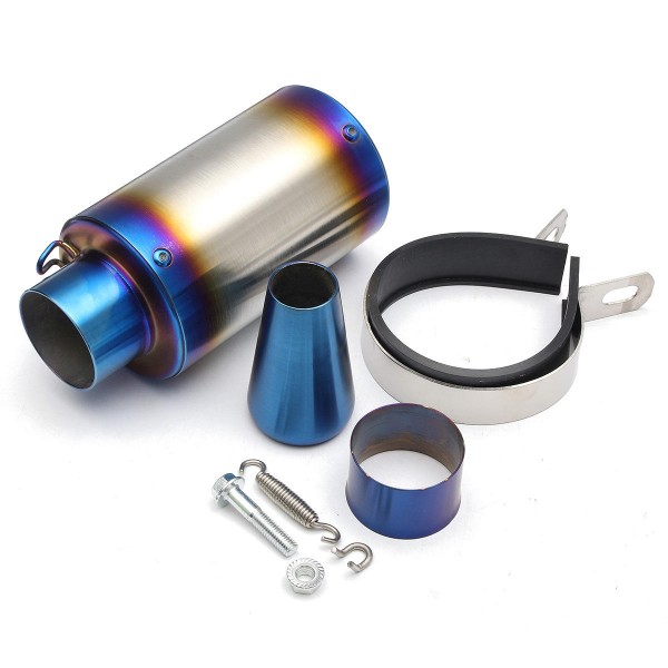 28-51mm Motorcycle Cylinder Exhaust Muffler Pipe Bluing/Carbon Fiber Universal