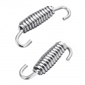 2pcs 40mm Stainless Steel Exhaust Muffler Springs Expansion Chambers Manifold Link Pipe