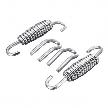 2pcs 40mm Stainless Steel Exhaust Muffler Springs Expansion Chambers Manifold Link Pipe