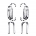 2pcs 50mm Stainless Steel Exhaust Muffler Springs Expansion Chambers Manifold Link Pipe