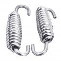 2pcs 50mm Stainless Steel Exhaust Muffler Springs Expansion Chambers Manifold Link Pipe