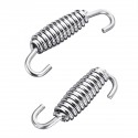 2pcs 50mm Stainless Steel Exhaust Muffler Springs Expansion Chambers Manifold Link Pipe