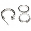 3 Inch Exhaust V-Band Clamps with Flange Down Pipe Intercooler Stainless Universal