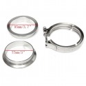 3 Inch Exhaust V-Band Clamps with Flange Down Pipe Intercooler Stainless Universal