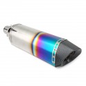 36-51mm Blue/Colorful Universal Stainless Steel Motorcycle Exhaust Muffler Pipe