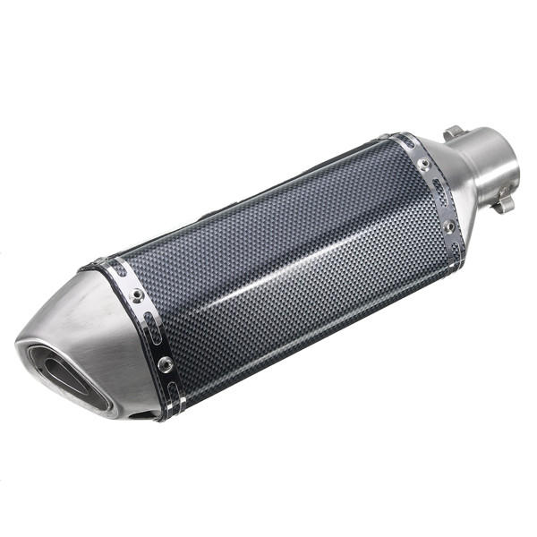 36-51mm Motorcycle Carbon Fiber Exhaust Muffler Pipe Removable Silencer