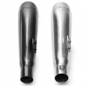 36mm-51mm Dolphin Shape Motorcycle Exhaust Muffler Pipe with Silencer Stainless Steel