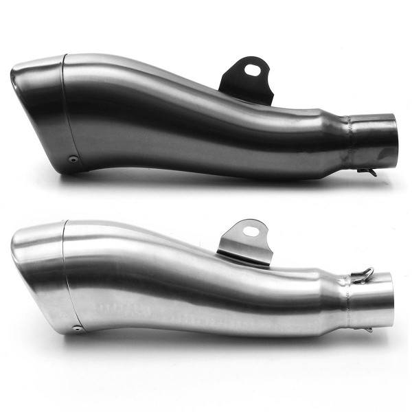 36mm-51mm Dolphin Shape Motorcycle Exhaust Muffler Pipe with Silencer Stainless Steel