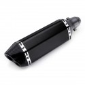 370mm Motorcycle Exhaust Muffler Tail Pipe Tips DB Killer Slip on 38-51mm Black