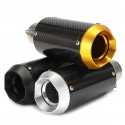 38-51mm 125-1200CC Motorcycle Slip-On Round Exhaust Muffler Carbon Fiber Sport