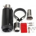 38-51mm 125-1200CC Motorcycle Slip-On Round Exhaust Muffler Carbon Fiber Sport