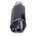 38-51mm Exhaust Muffler Dual Outlet Pipe Silencer Universal For Motorcycle Dirt Bike