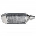 38-51mm Motorcycle Carbon Fiber Exhaust Muffler Pipe Rhombus Metal Universal