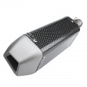 38-51mm Motorcycle Carbon Fiber Exhaust Muffler Pipe Rhombus Metal Universal