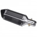 38-51mm Motorcycle Carbon Fiber Exhaust Muffler Pipe Slip-On Removable Silencer Universal