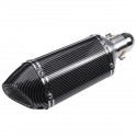 38-51mm Motorcycle Carbon Fiber Exhaust Muffler Pipe Slip-On Removable Silencer Universal
