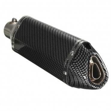 38-51mm Motorcycle Carbon Fiber Exhaust Muffler Pipe With Removable DB Killer