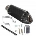 38-51mm Motorcycle Carbon Fiber Exhaust Muffler Pipe With Removable DB Killer