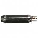 38-51mm Motorcycle Carbon Fiber Exhaust Muffler Pipe With Removable Silencer