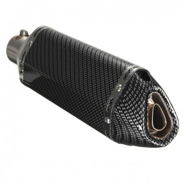 38-51mm Motorcycle Carbon Fiber Exhaust Muffler Pipe With Removable Silencer
