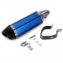 38-51mm Motorcycle Exhaust Carbon Stainless Muffler Pipe Double Air Outlet ATV