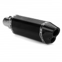 38-51mm Motorcycle Exhaust Carbon Stainless Muffler Pipe Double Air Outlet ATV